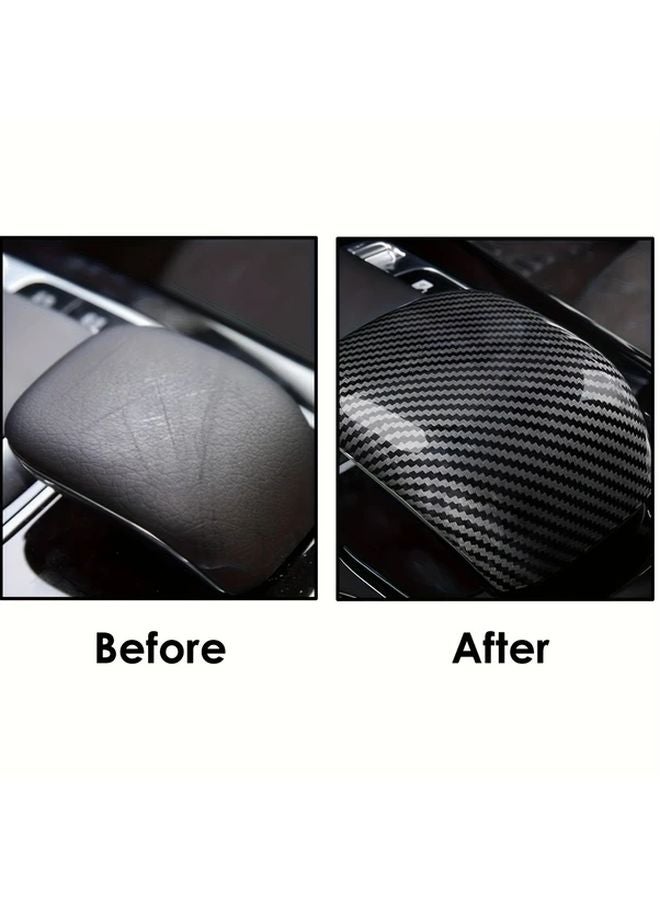 Carbon Fiber Pattern Shift Knob Cover For Mercedes A Class W177 CLA C118 2019 2022 - Image 3